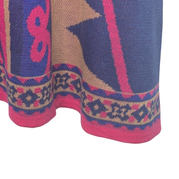 Flying Tomato Aztec Colorful Fit & Flare Knit Sweater Dress Size Small SW3423 - Picture 4 of 9